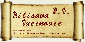 Milisava Vučinović vizit kartica